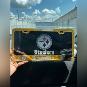 NFL Pittsburgh Steelers License Plate and Cover with Screws